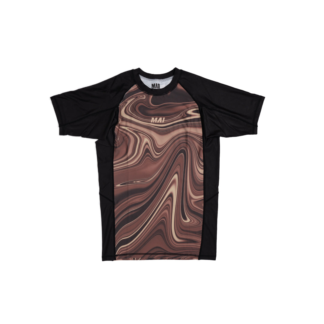 MA1 Liquid Brown Short Sleeve Rashguard - product photo 7
