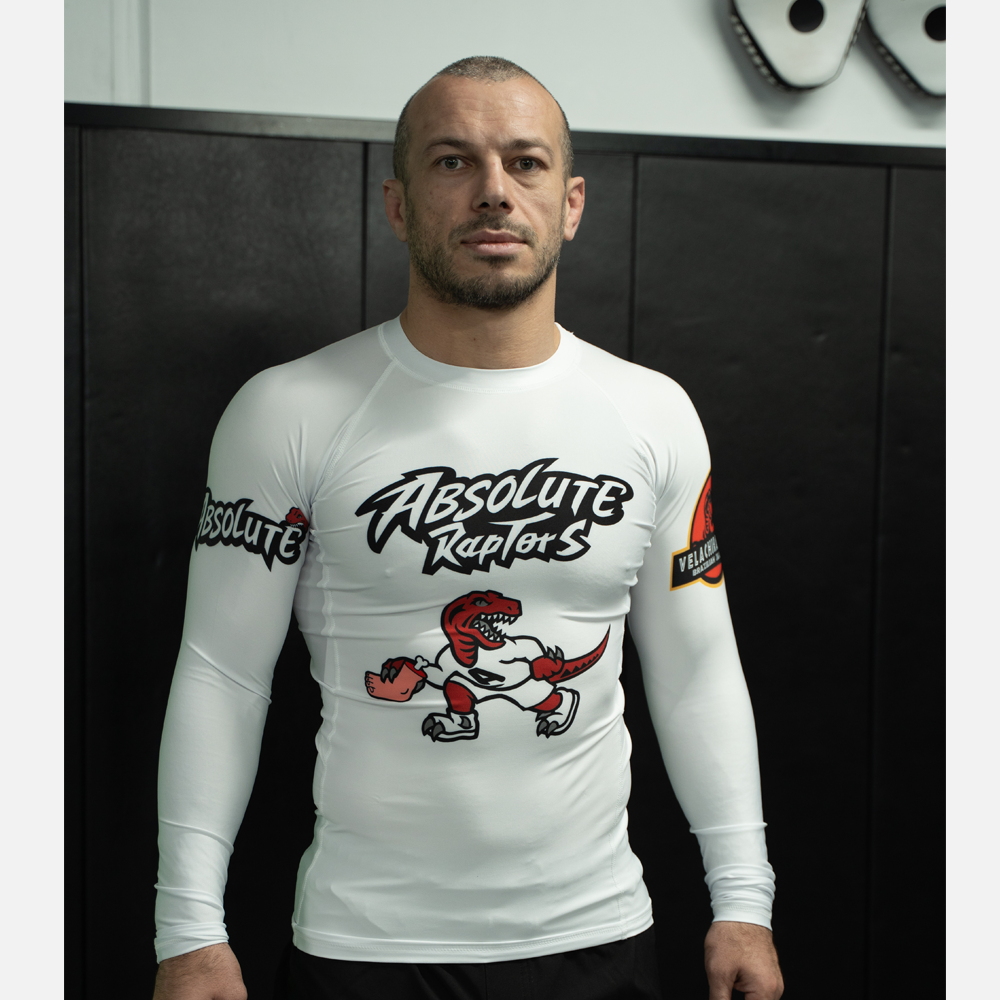 MA1 Absolute Raptors White Long Sleeve Rashguard – MA1 Combat US