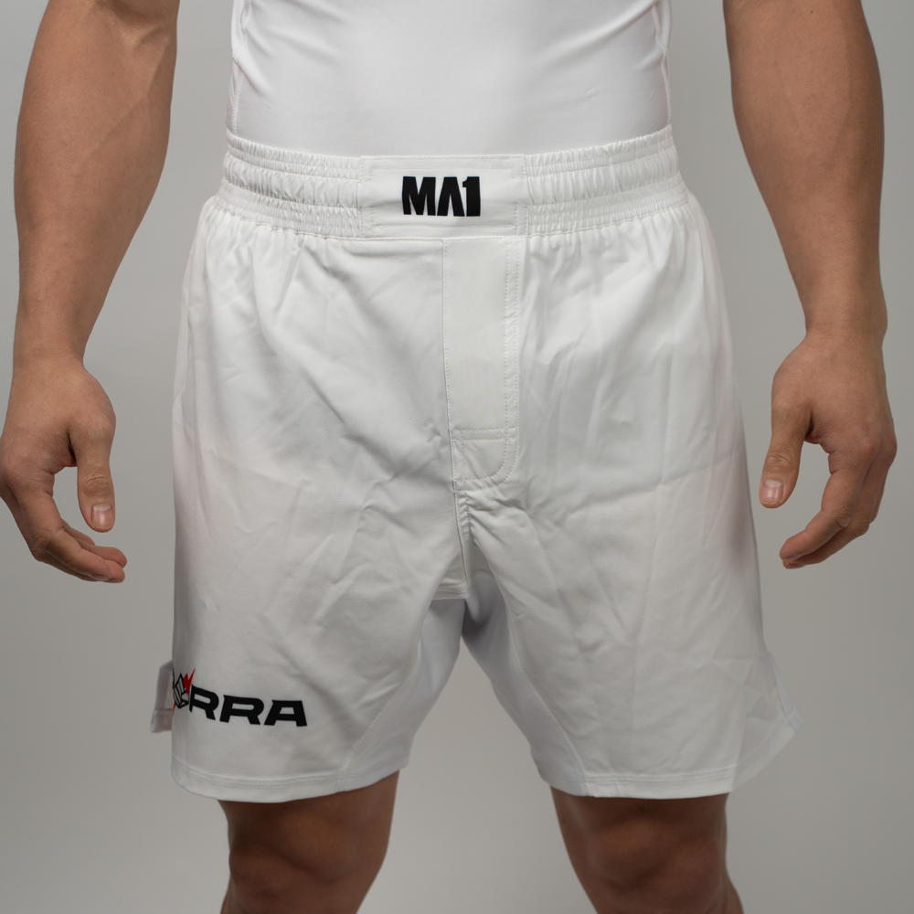 MA1 Porra White Basic Cut MMA Shorts