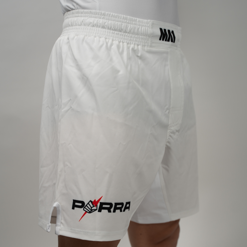 MA1 Porra White Basic Cut MMA Shorts - product photo 2