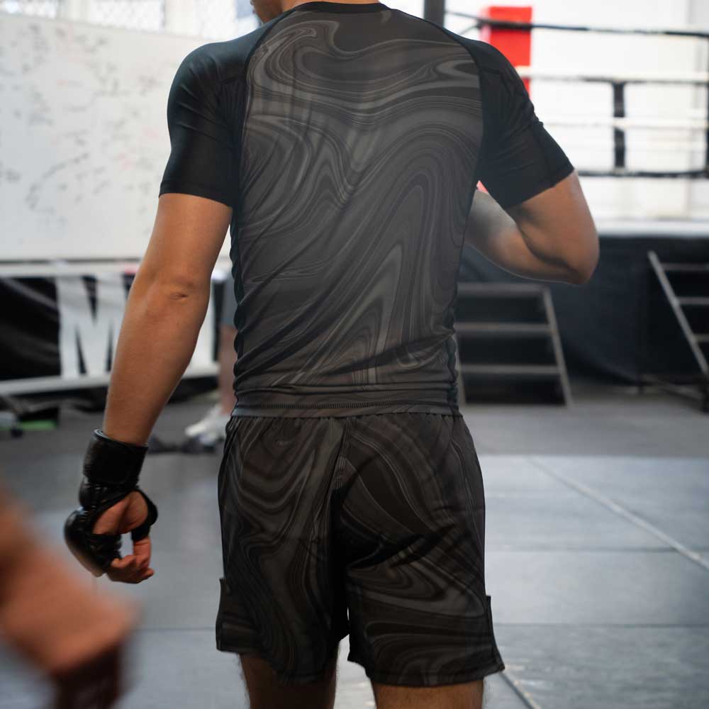 MA1 Liquid Hybrid Cut MMA Shorts, elastic drawstring waistband