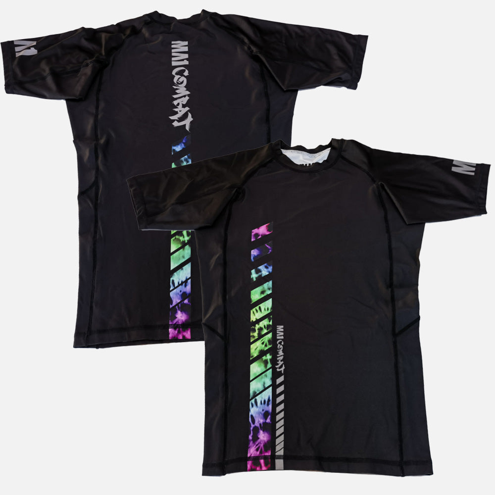 MA1 Tie Dye Black Logo Short Sleeve Rash Guard – MA1 Combat