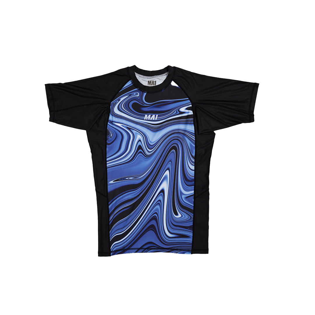 MA1 Liquid Blue Short Sleeve Rashguard - product photo 5