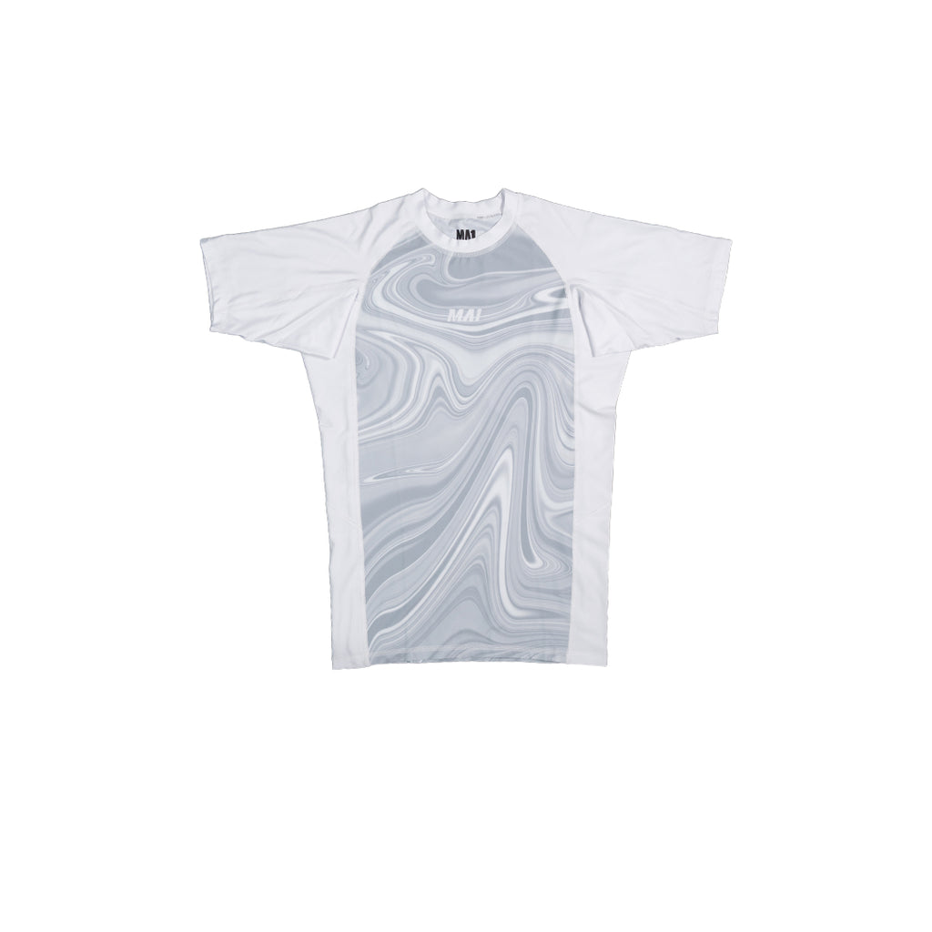 MA1 Liquid White Short Sleeve Rashguard