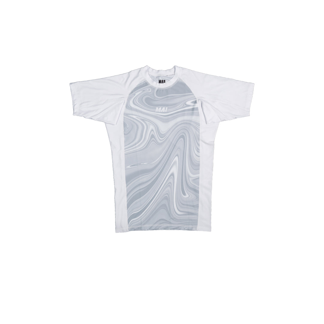MA1 Liquid White Short Sleeve Rashguard