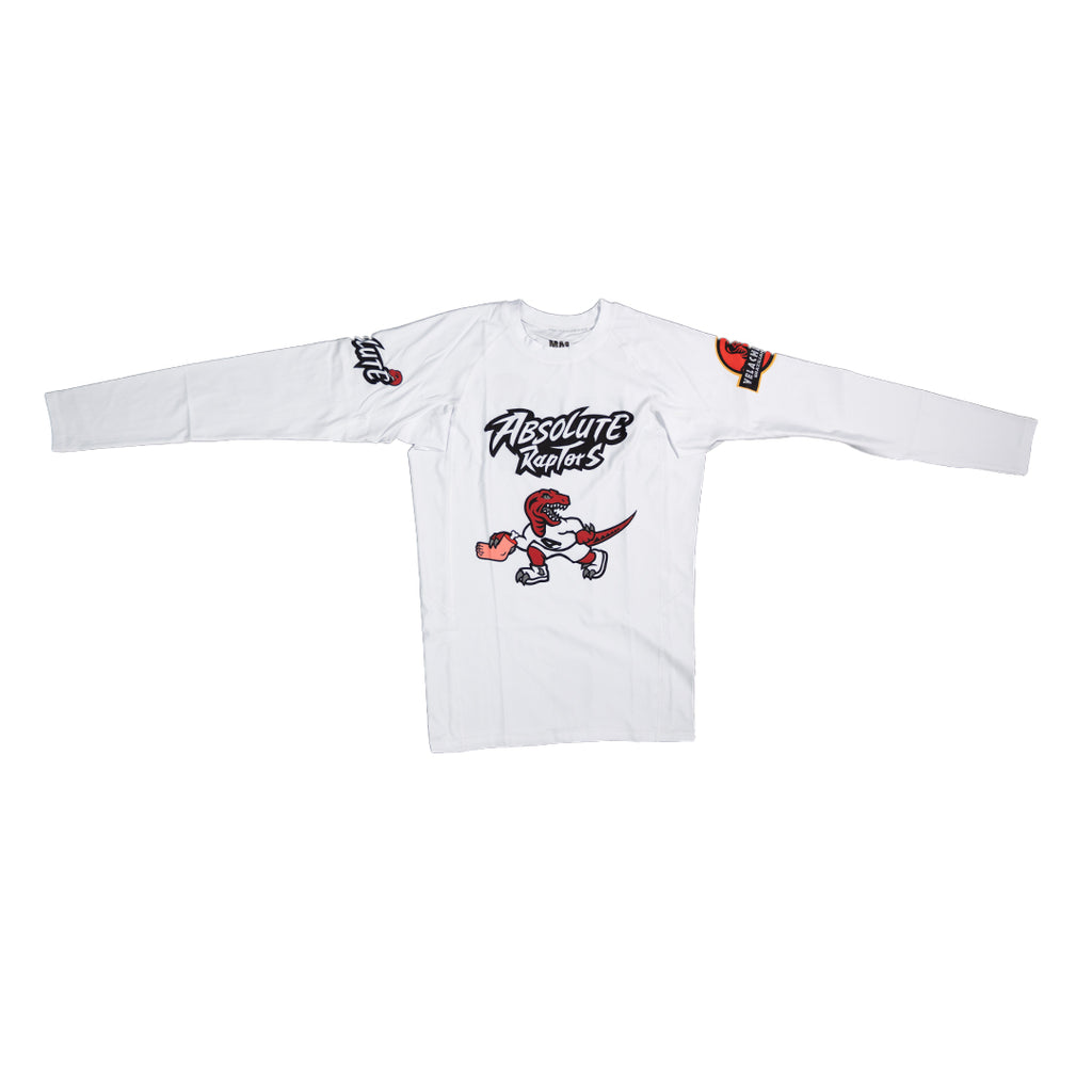 MA1 Absolute Raptors White Long Sleeve Rashguard