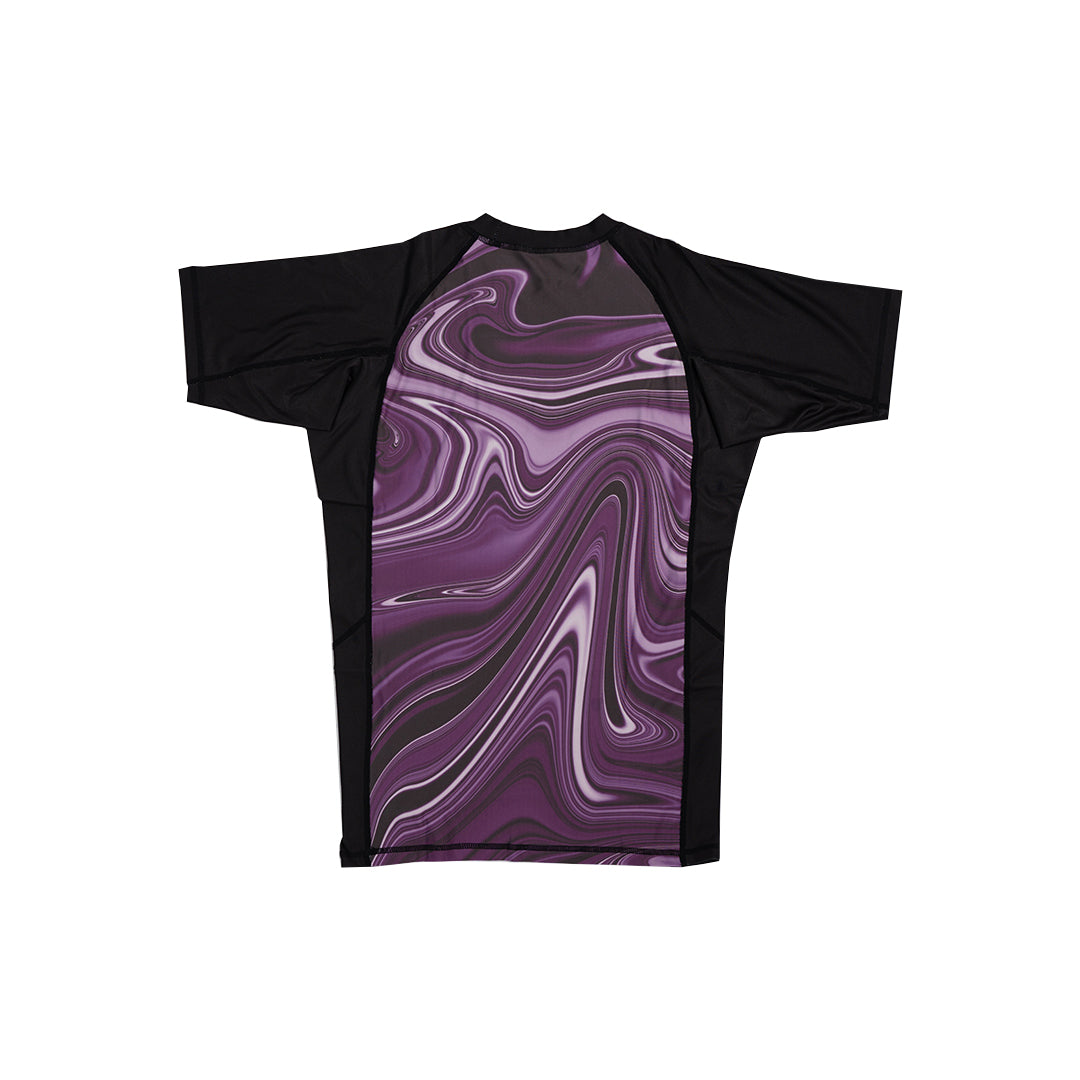 MA1 Liquid Purple Short Sleeve Rashguard for no-gi BJJ