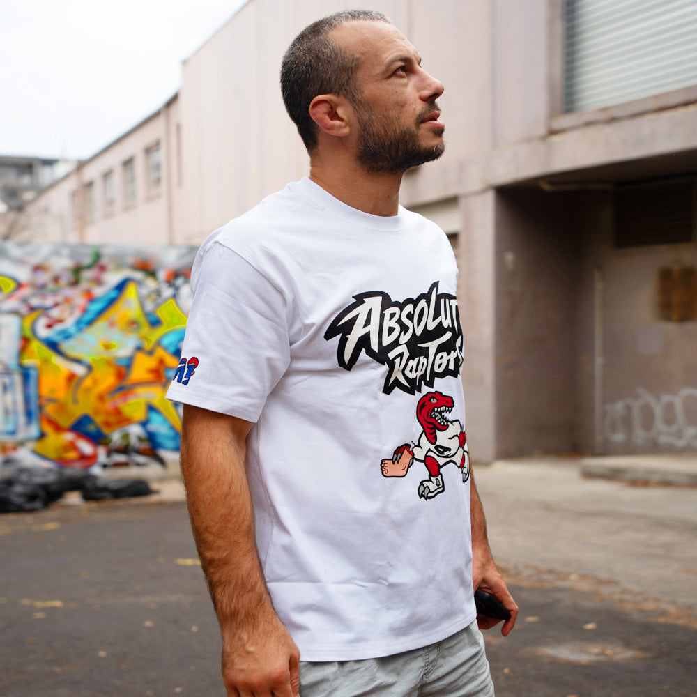 MA1 Absolute MMA Raptors Cotton Oversized White Tee - product photo 4