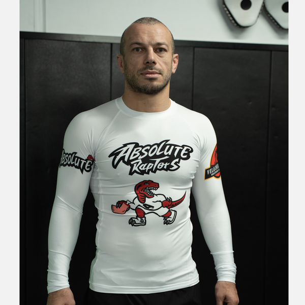 MA1 Absolute Raptors White Long Sleeve Rashguard – MA1 Combat US