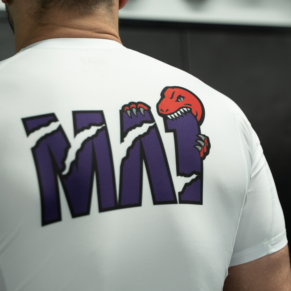 MA1 Absolute Raptors White Short Sleeve Rashguard