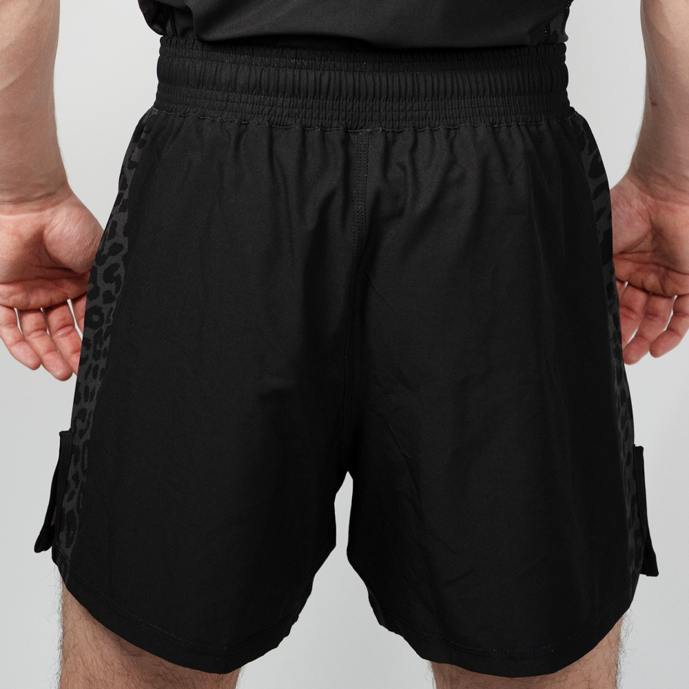 MA1 Black Jag Hybrid Cut MMA Shorts - product photo 2