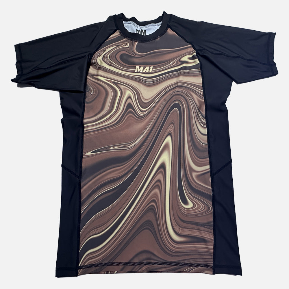 MA1 Liquid Brown Short Sleeve Rashguard