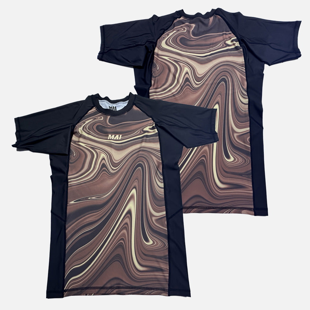 MA1 Liquid Brown Short Sleeve Rashguard