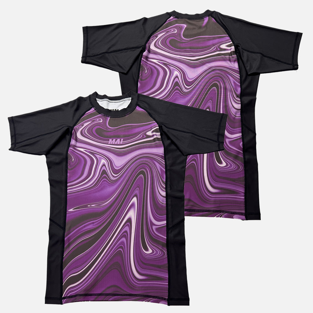 MA1 Liquid Purple Short Sleeve Rashguard - product photo 13