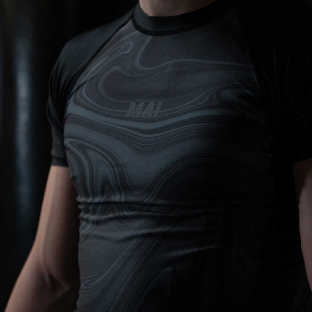 MA1 Liquid Black Short Sleeve Rashguard