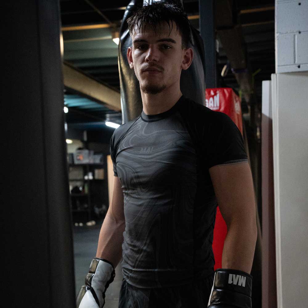 MA1 Liquid Black Short Sleeve Rashguard