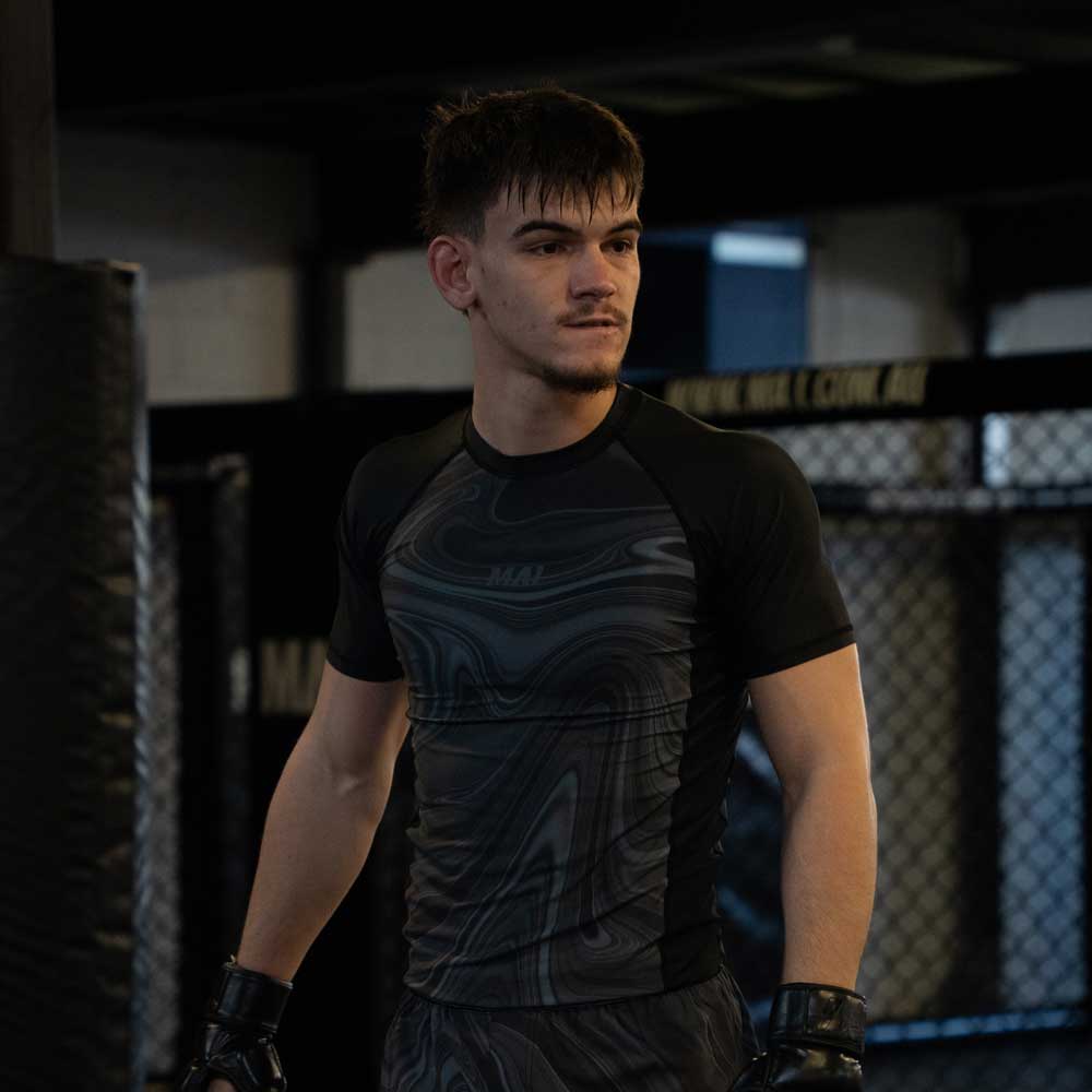 MA1 Liquid Black Short Sleeve Rashguard