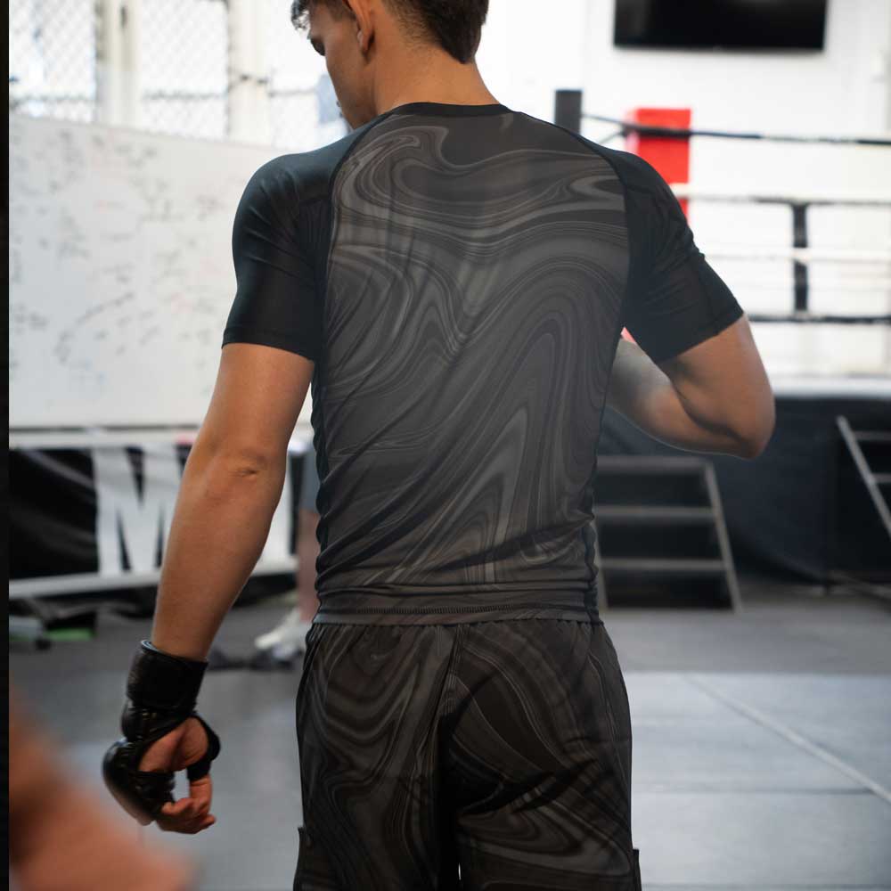 MA1 Liquid Black Short Sleeve Rashguard