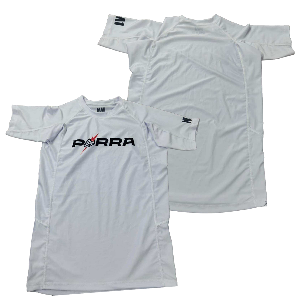 MA1 Porra White Short Sleeve Rashguard