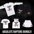 White Long Sleeve Raptor Rashguard and MMA Short Bundle