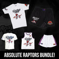 White Short Sleeve Raptor Rashguard and MMA Short Bundle