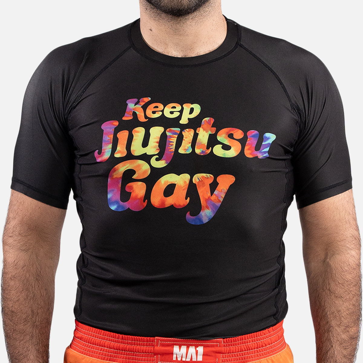 MA1 Keep BJJ Gay Logo Short Sleeve Rashguard - product photo 2