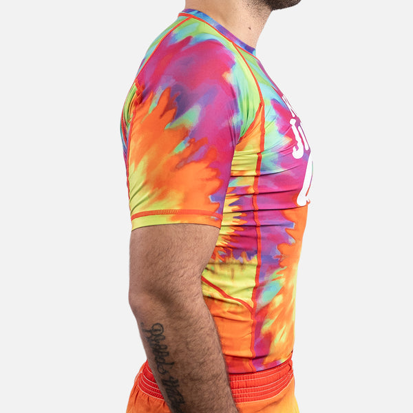 MA1 Keep BJJ Gay Tie Dye Short Sleeve Rashguard