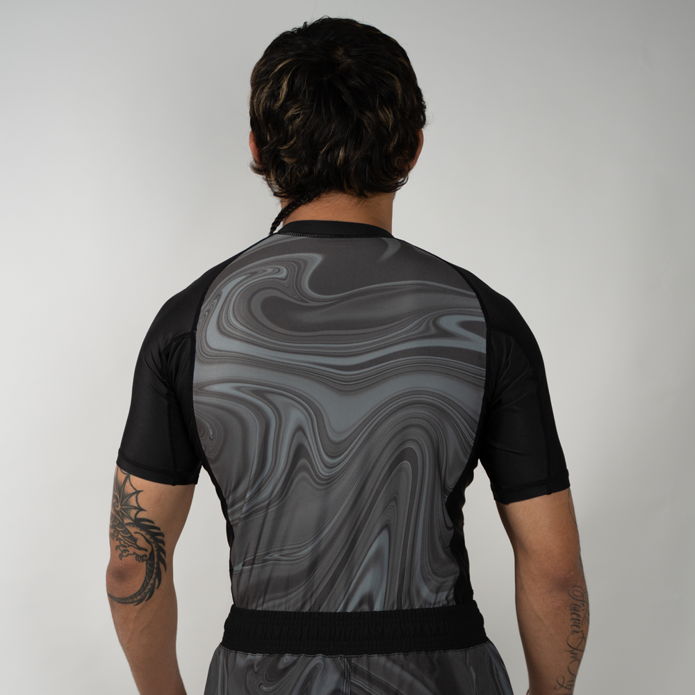 MA1 Liquid Black Short Sleeve Rashguard