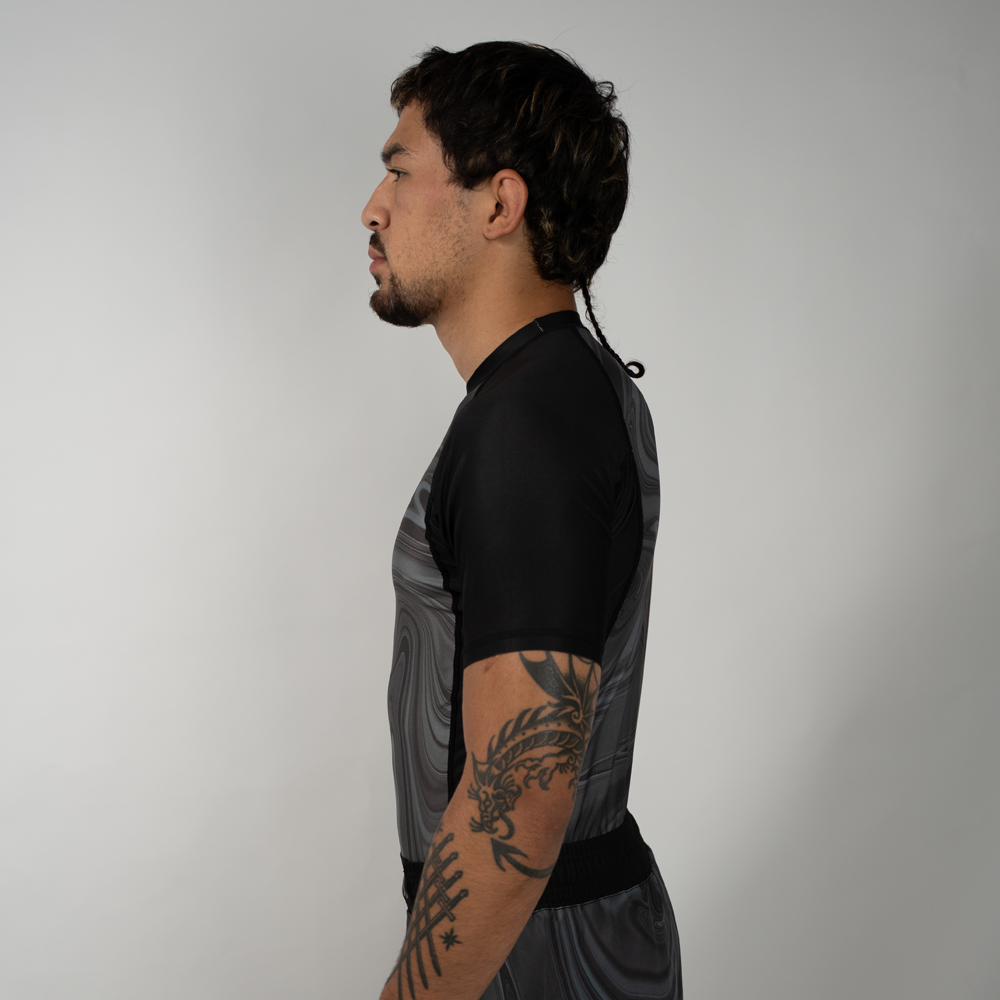 MA1 Liquid Black Short Sleeve Rashguard - product photo 3