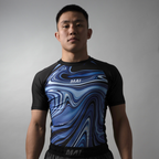 MA1 Liquid Blue Short Sleeve Rashguard