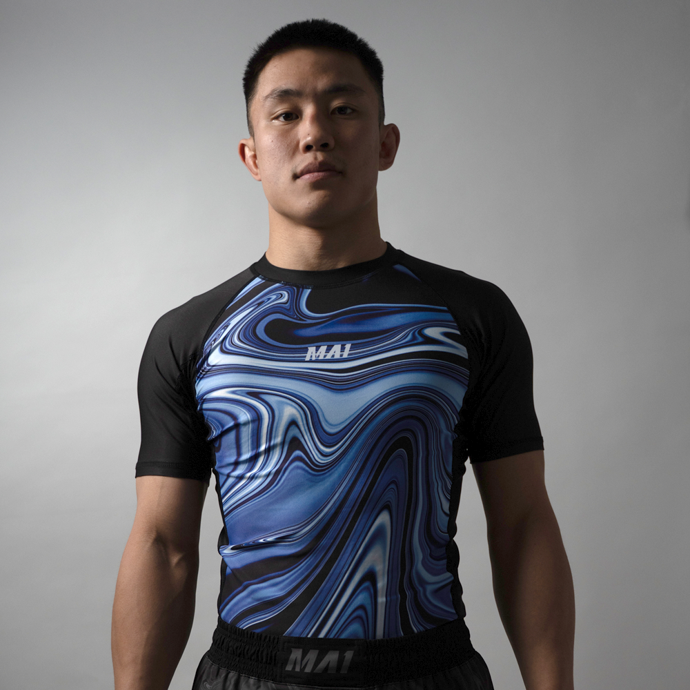 MA1 Liquid Blue Short Sleeve Rashguard
