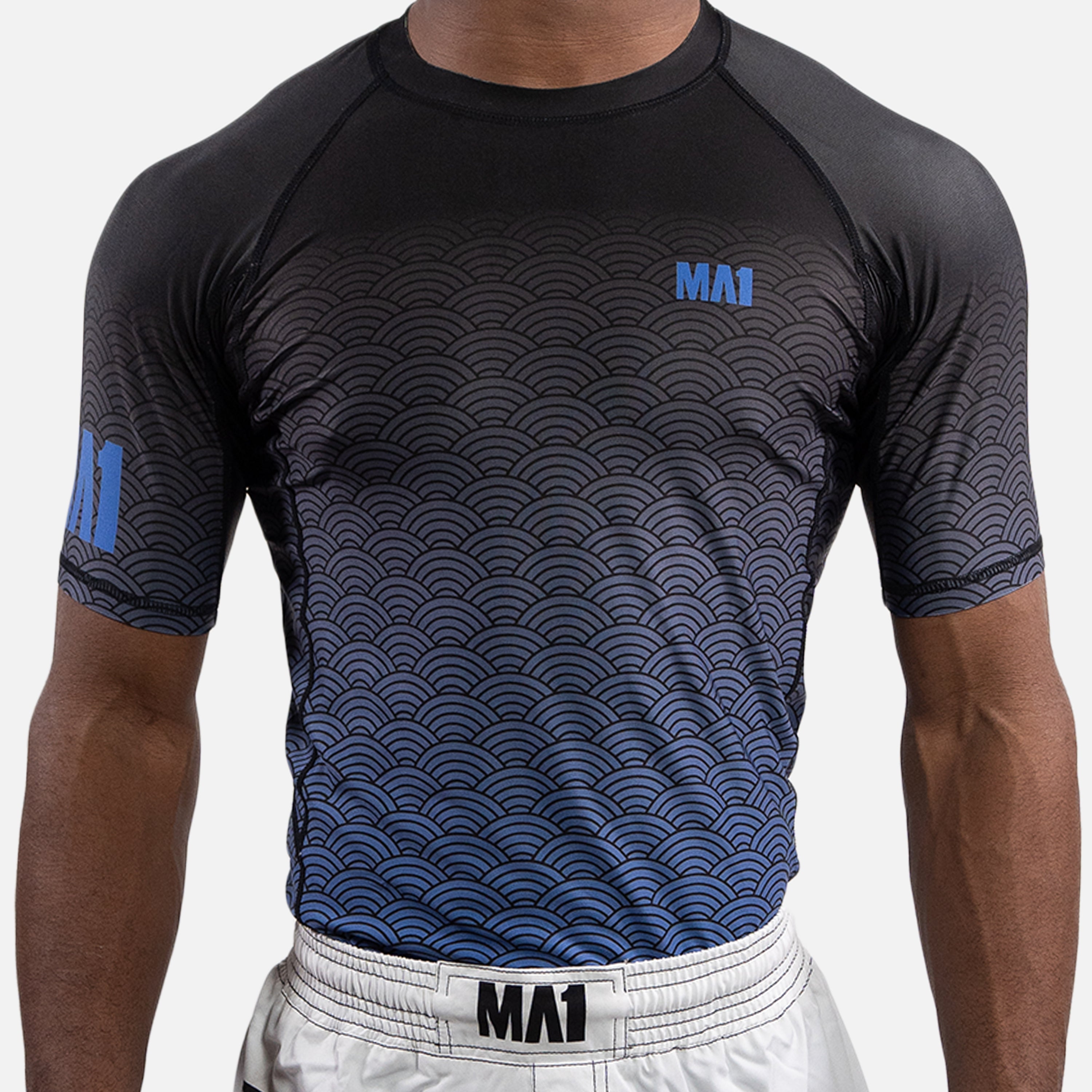 MA1 Short Sleeve Rash Guard - Wagara Blue