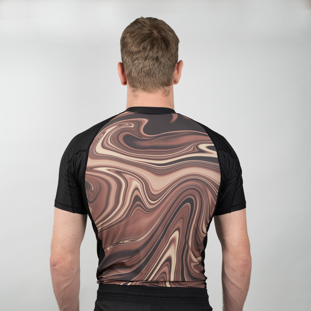 MA1 Liquid Brown Short Sleeve Rashguard