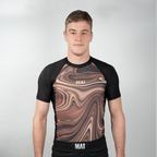 MA1 Liquid Brown Short Sleeve Rashguard