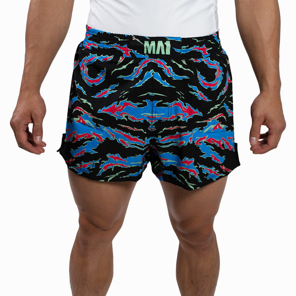 MA1 Camo Fire High Cut MMA Shorts - Inspired by Craig Jones