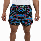 MA1 Camo Fire High Cut MMA Shorts - Inspired by Craig Jones