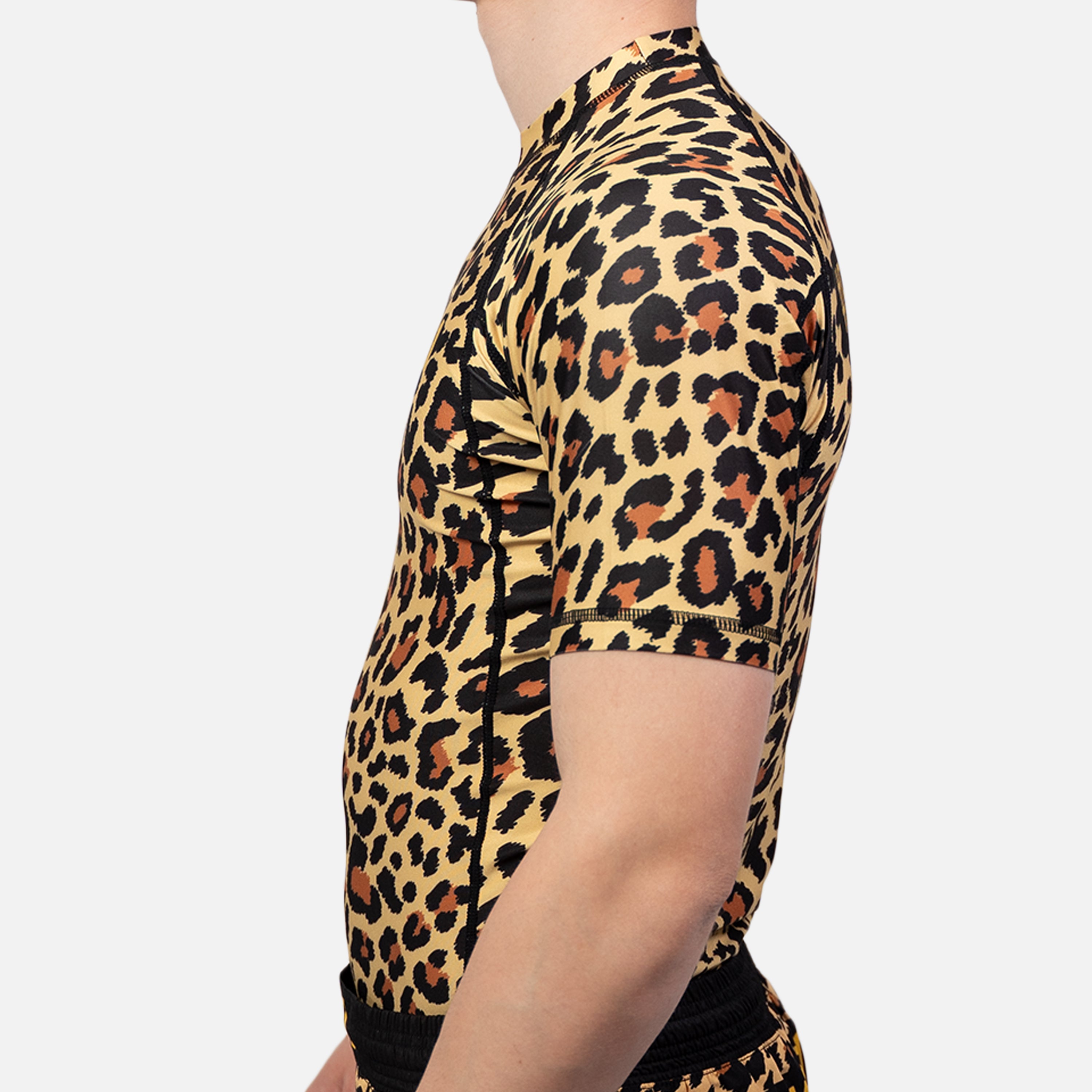 MA1 #F**kCraigJones Gold Leopard Rash Guard