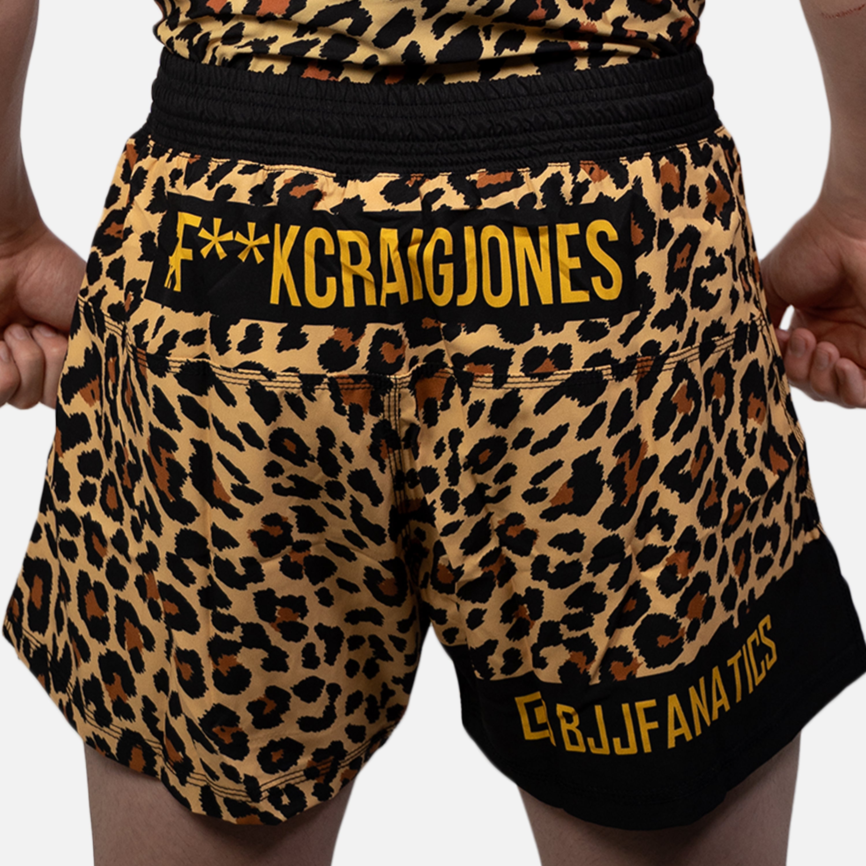 MA1 Craig Jones Gold Leopard High Cut MMA Shorts