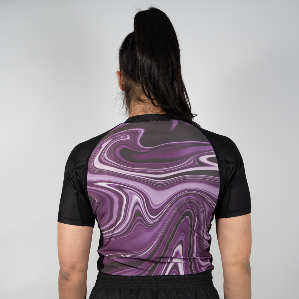 MA1 Liquid Purple Short Sleeve Rashguard