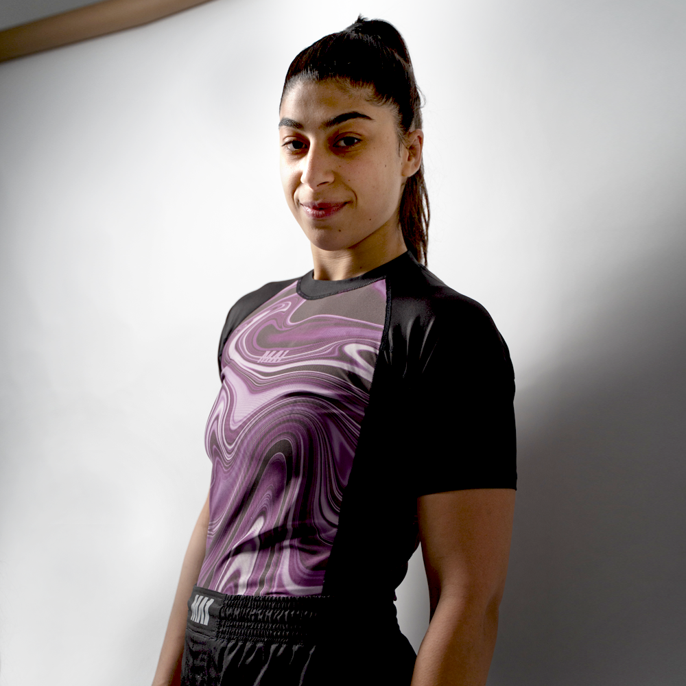 MA1 Liquid Purple Short Sleeve Rashguard