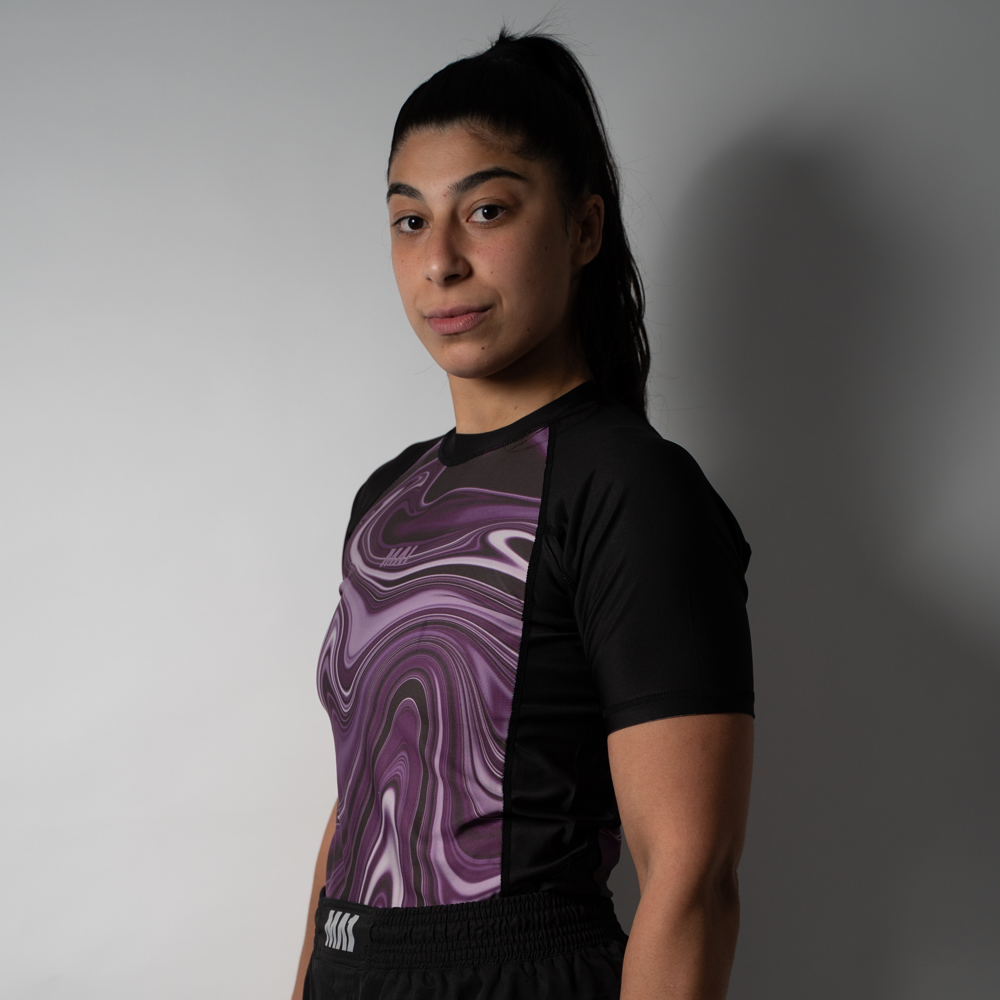 MA1 Liquid Purple Short Sleeve Rashguard, ranked purple rash guard