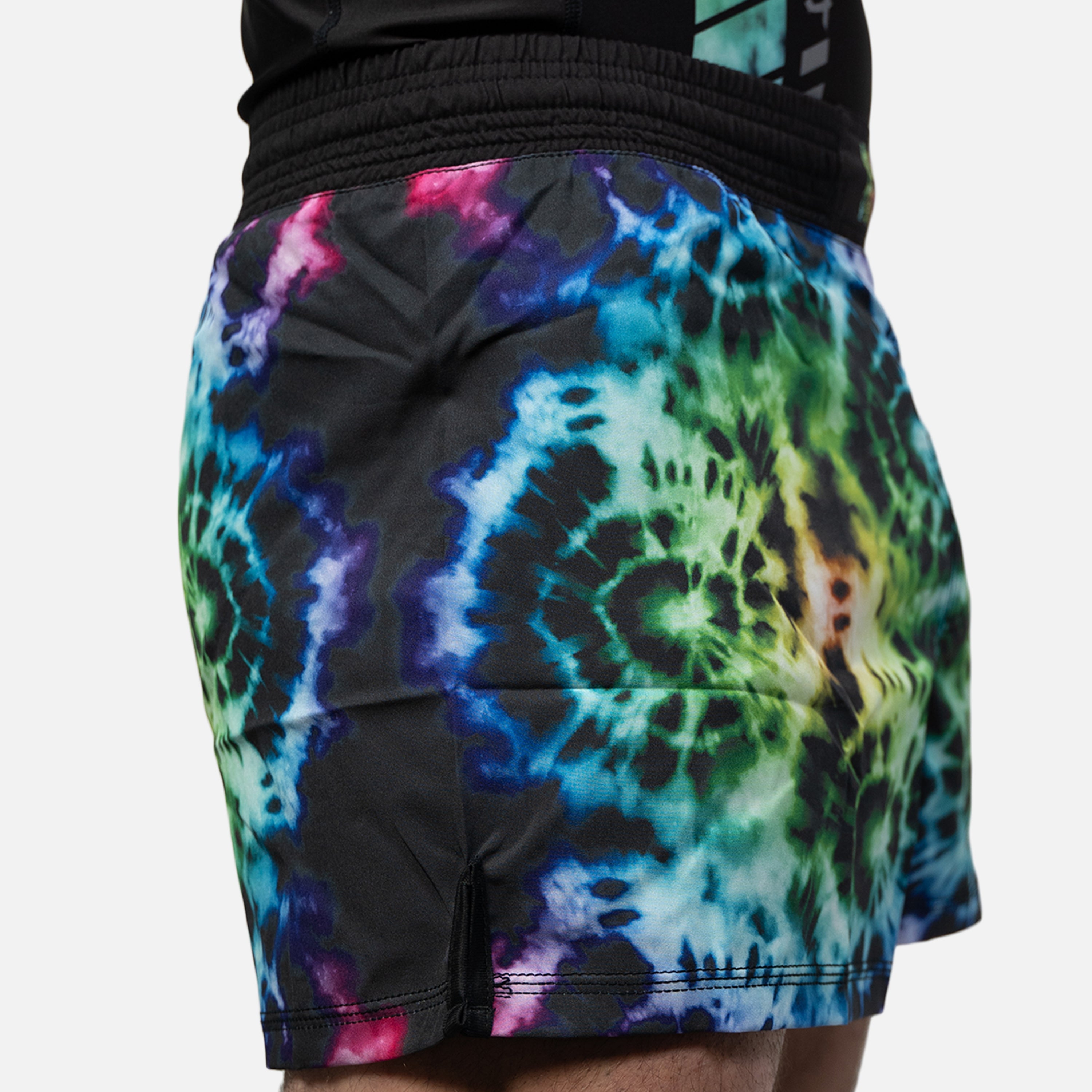 MA1 Tie Dye Black High Cut MMA Shorts