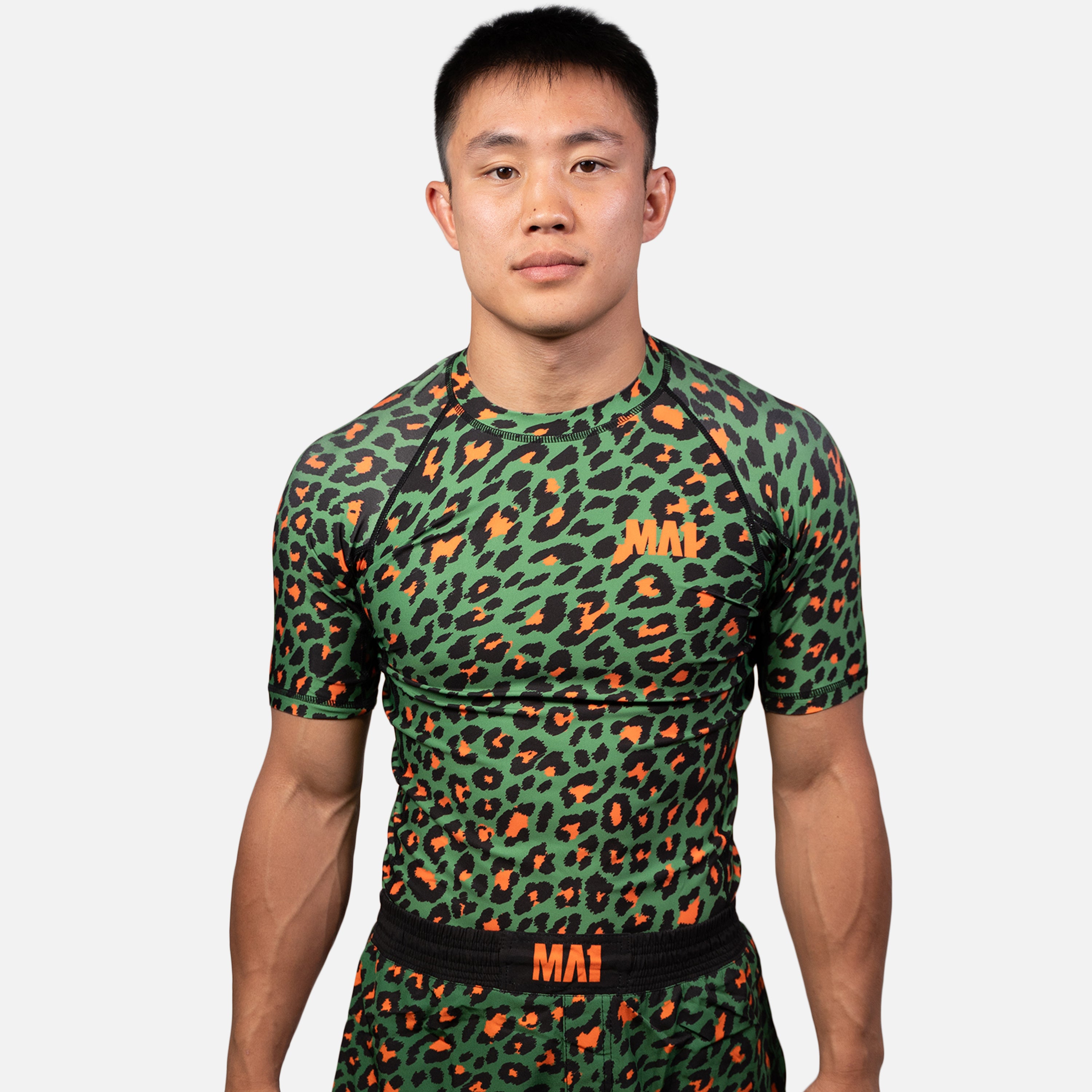 MA1 Craig Jones Tropic Leopard Short Sleeve Rash Guard