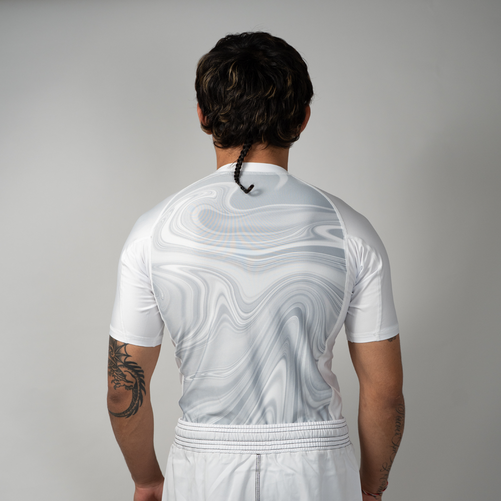 MA1 Liquid White Short Sleeve Rashguard