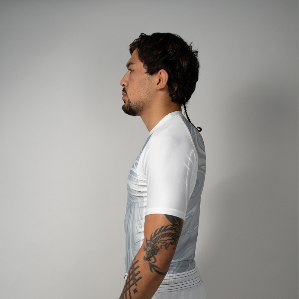 MA1 Liquid White Short Sleeve Rashguard - product photo 3