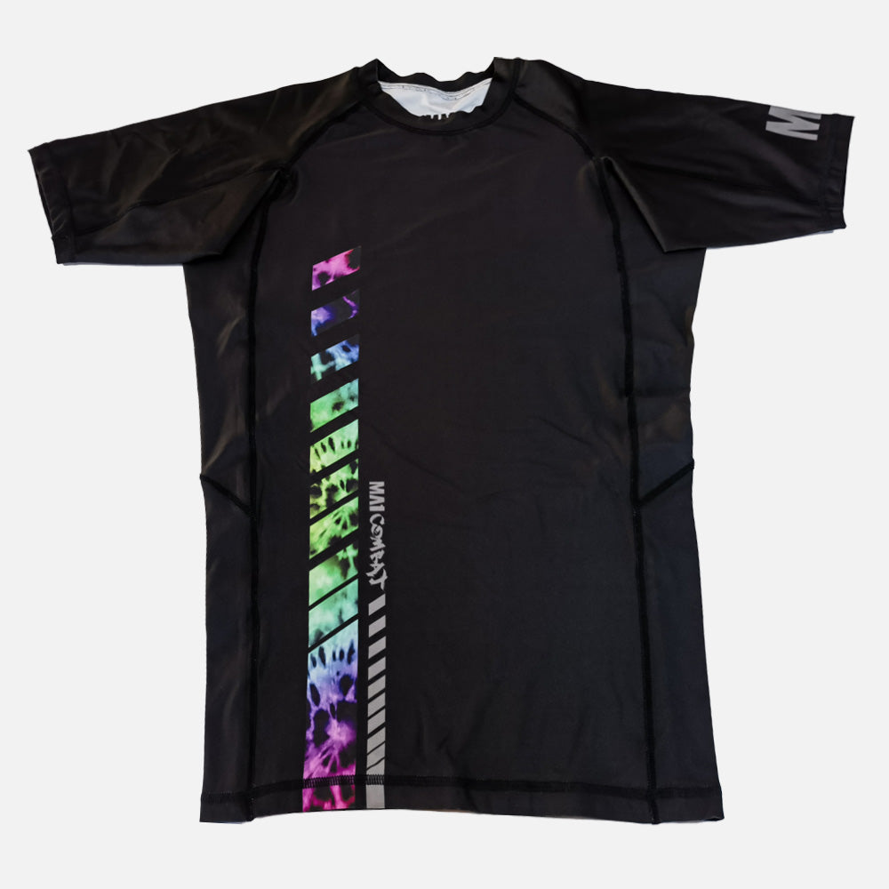 MA1 Tie Dye Black Logo Short Sleeve Rash Guard – MA1 Combat