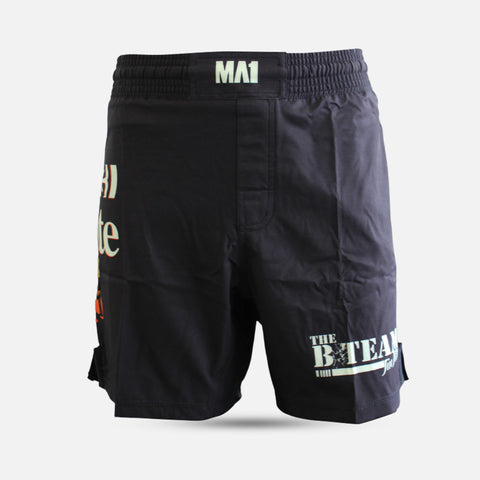 B-Team - Mexican Ground Karate Black Basic MMA Shorts – MA1 Combat