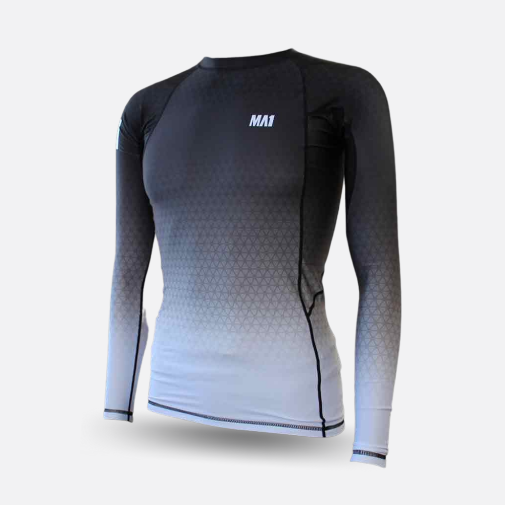 MA1 Long Sleeve Rash Guard - Wagara White – MA1 Combat